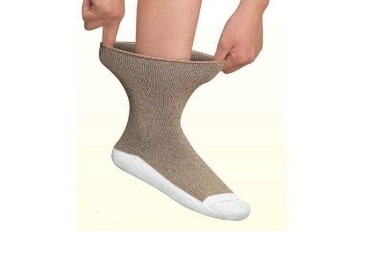 Extra Roomy Diabetic Socks (Thick) - Brown - Image 6