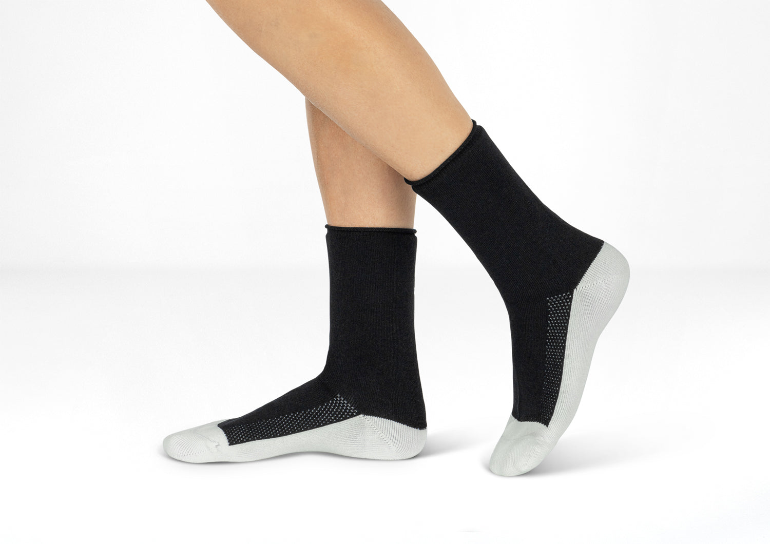 Extra Roomy Diabetic Socks (Thick) - Black - Image 2