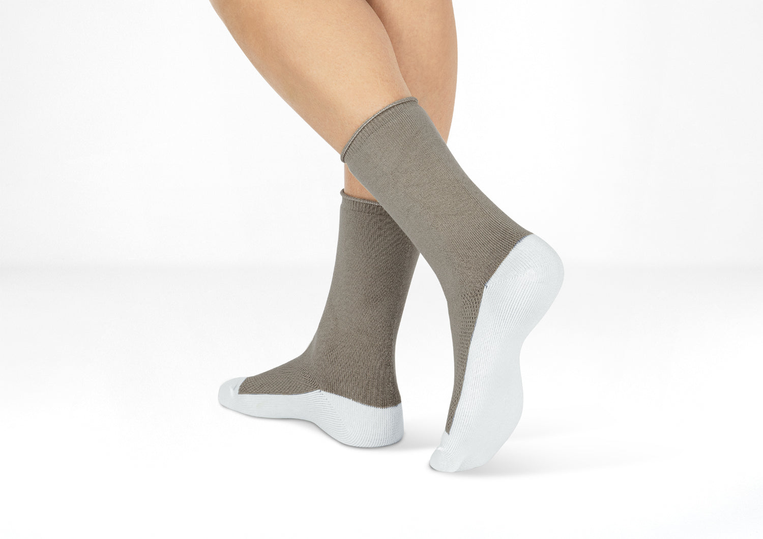 Extra Roomy Diabetic Socks (Thick) - Brown - Image 2
