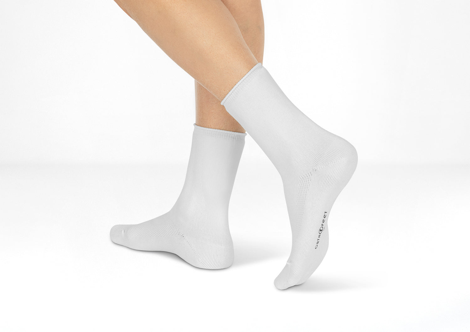 Extra Roomy Diabetic Socks (Thick) - White - Image 2