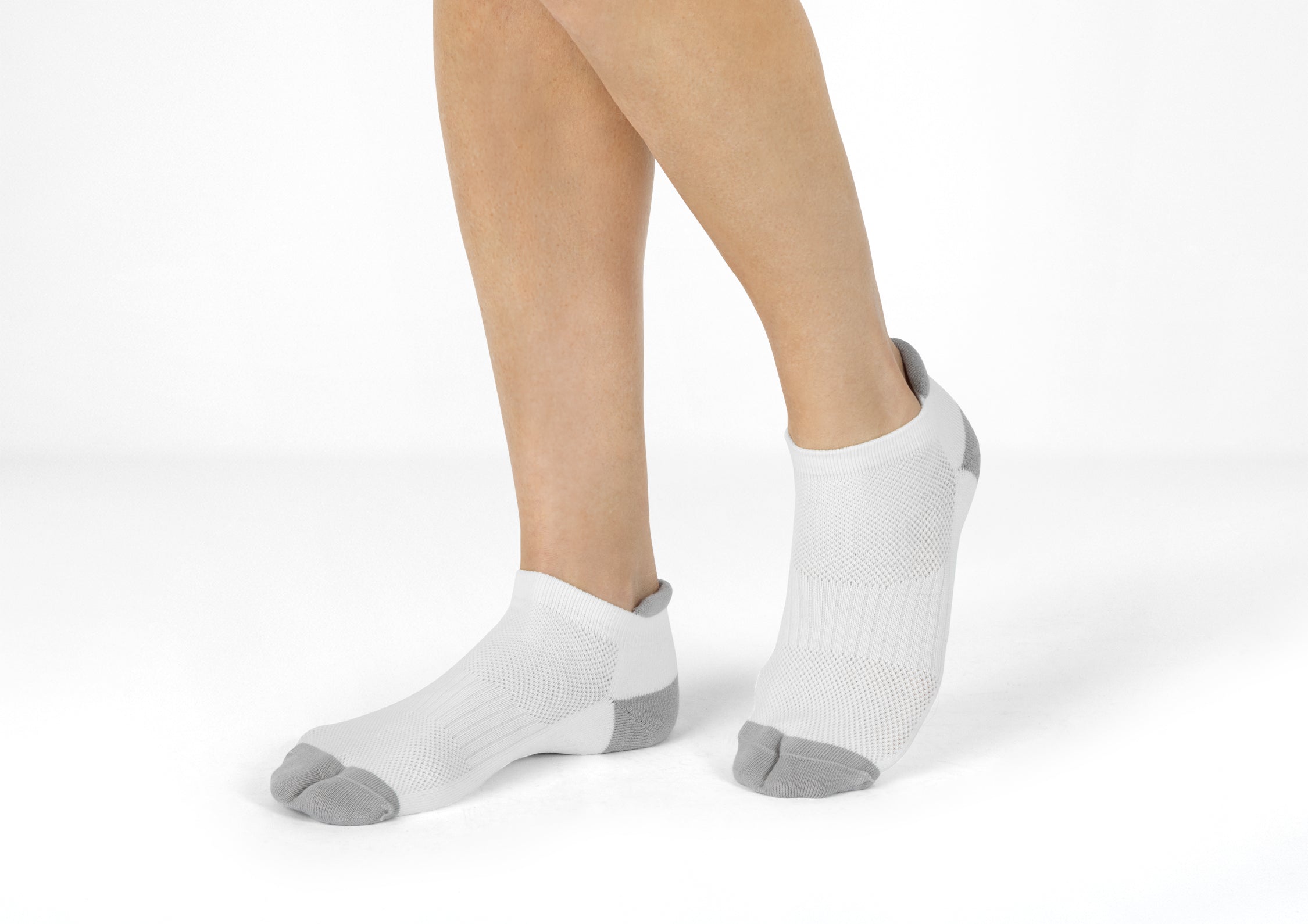 Bunion Relief. Padded Low Cut Socks - White - Image 2