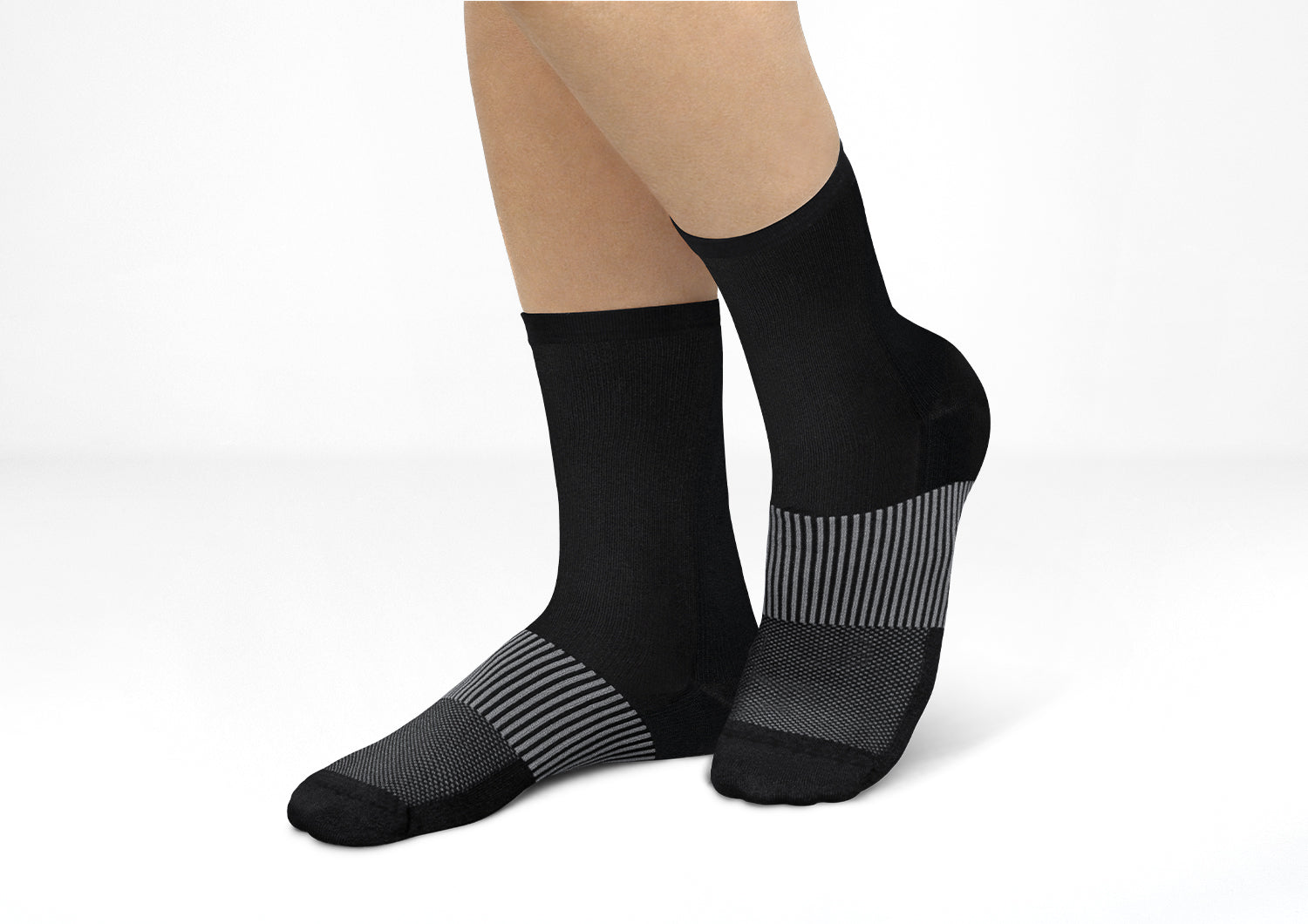 Mid-Calf Compression Socks 18-25 mmHg - Black - Image 2
