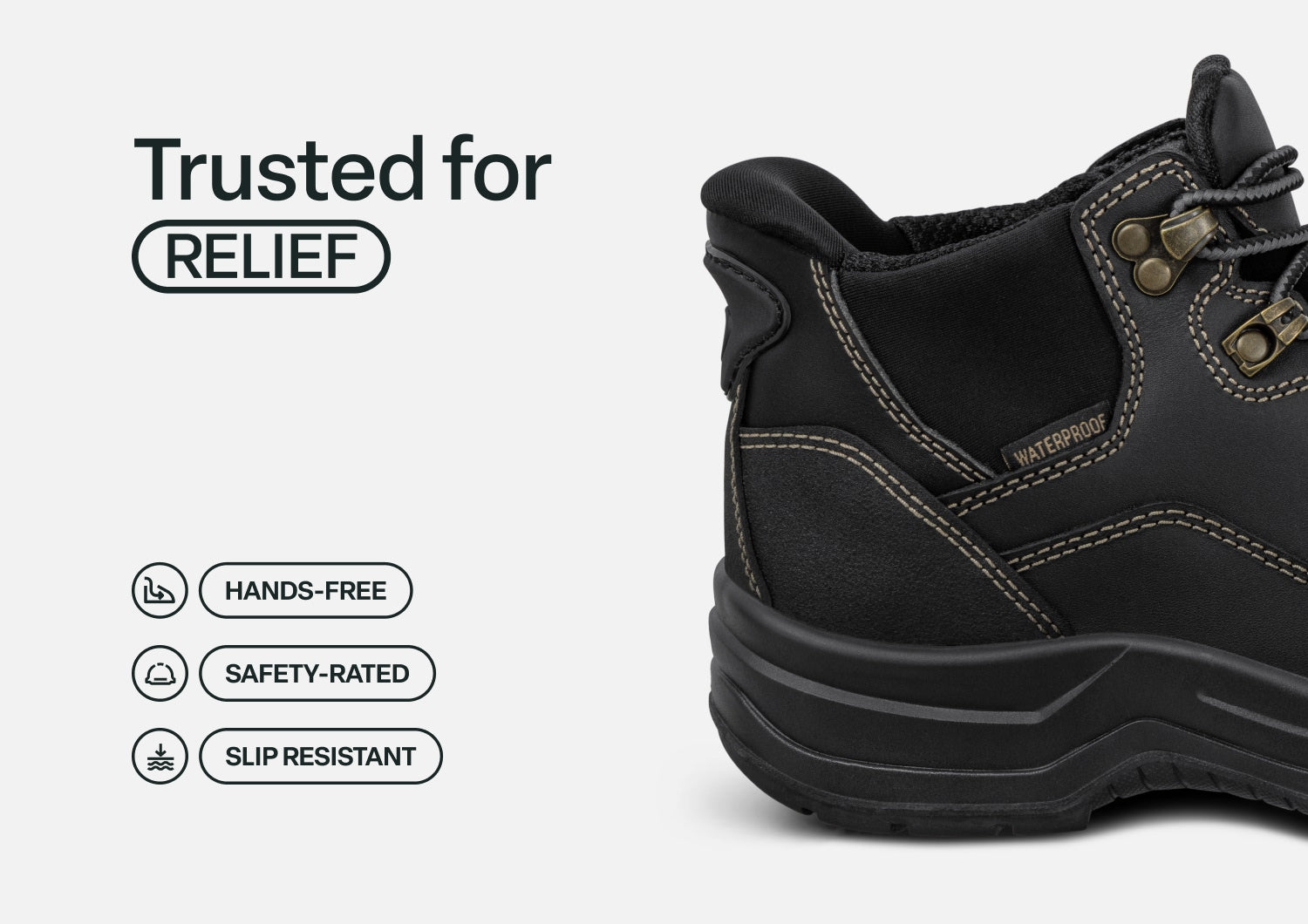 Quartz Hands-Free Work Boots - Black - Image 4