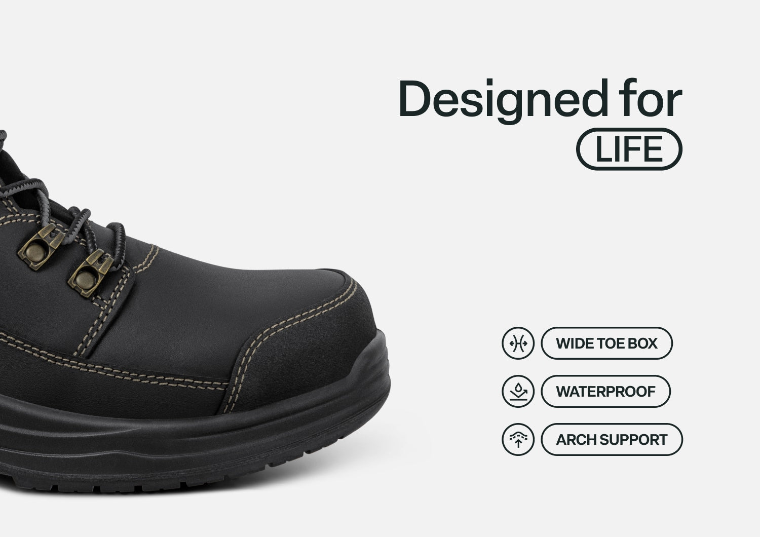 Quartz Hands-Free Work Boots - Black - Image 5