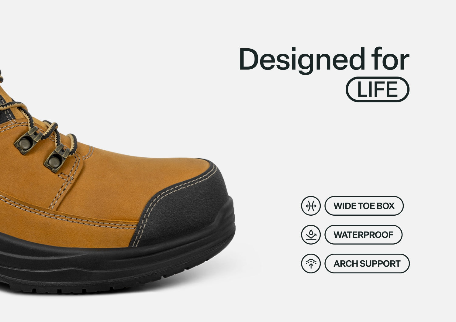 Quartz Hands-Free Work Boots - Wheat - Image 5