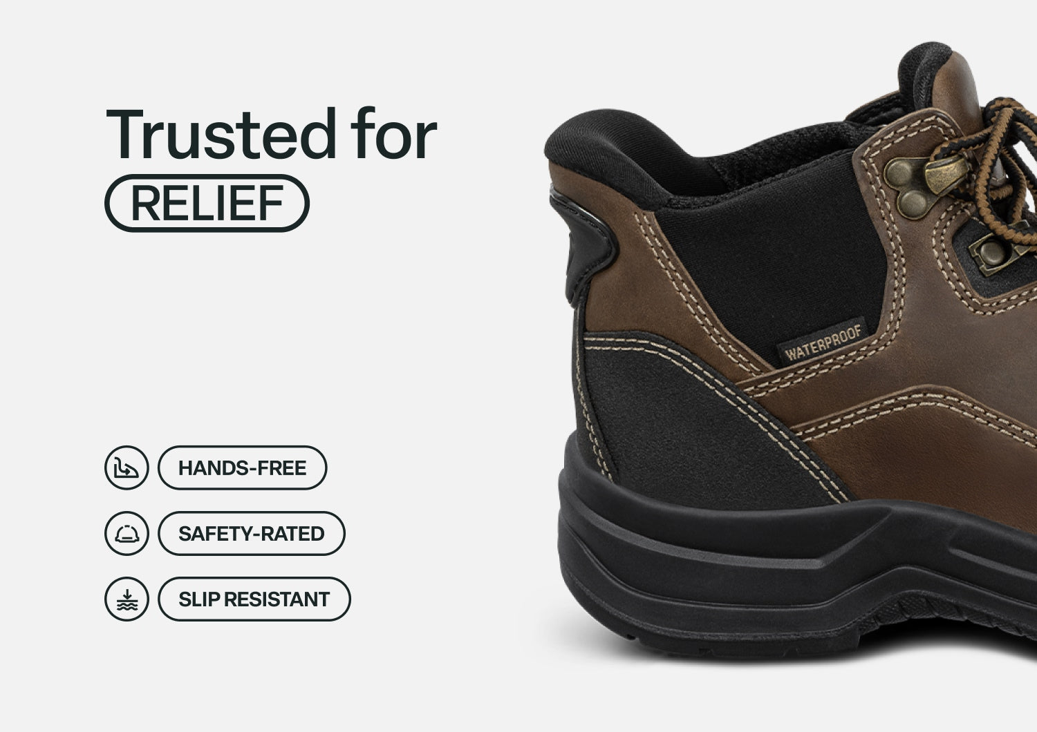 Quartz Hands-Free Work Boots - Brown - Image 4