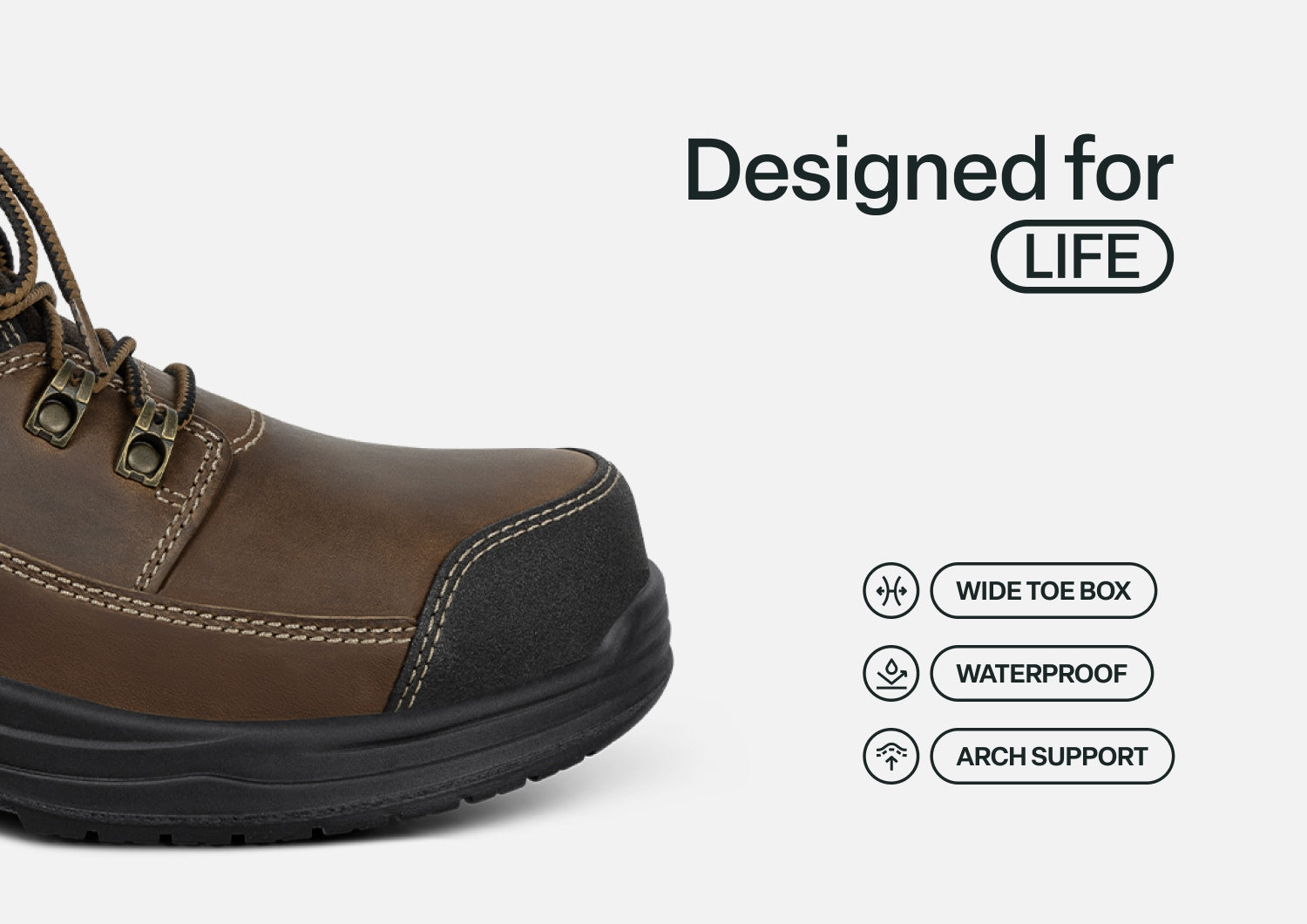 Quartz Hands-Free Work Boots - Brown - Image 5