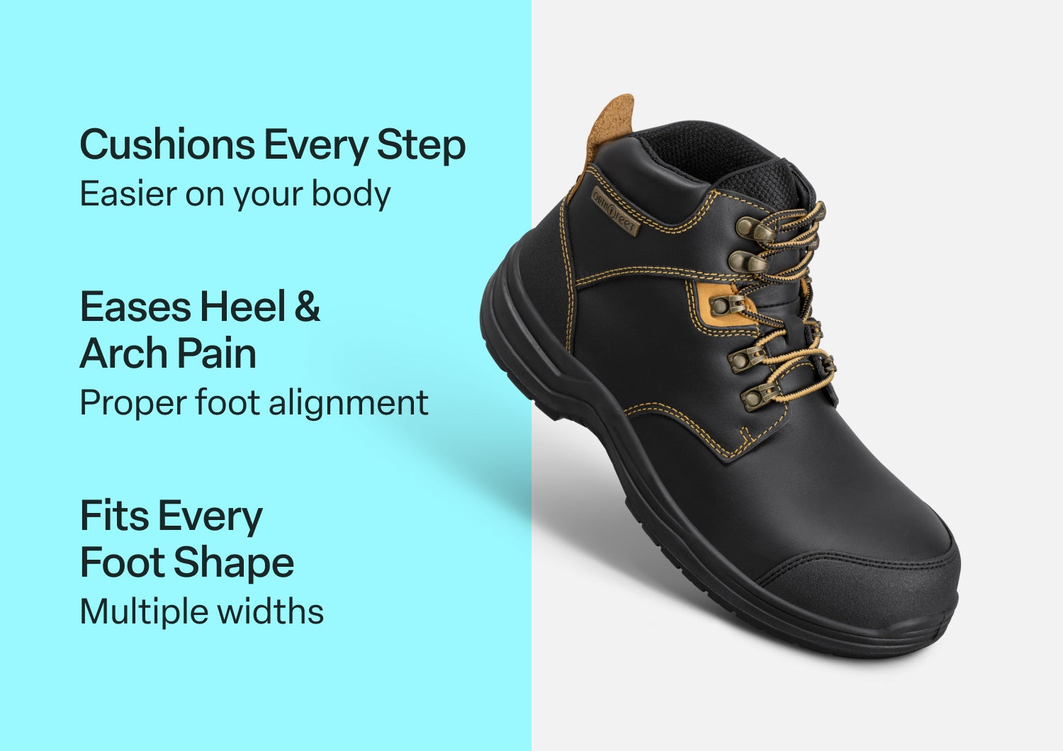 Granite Work Boots - Black - Image 3