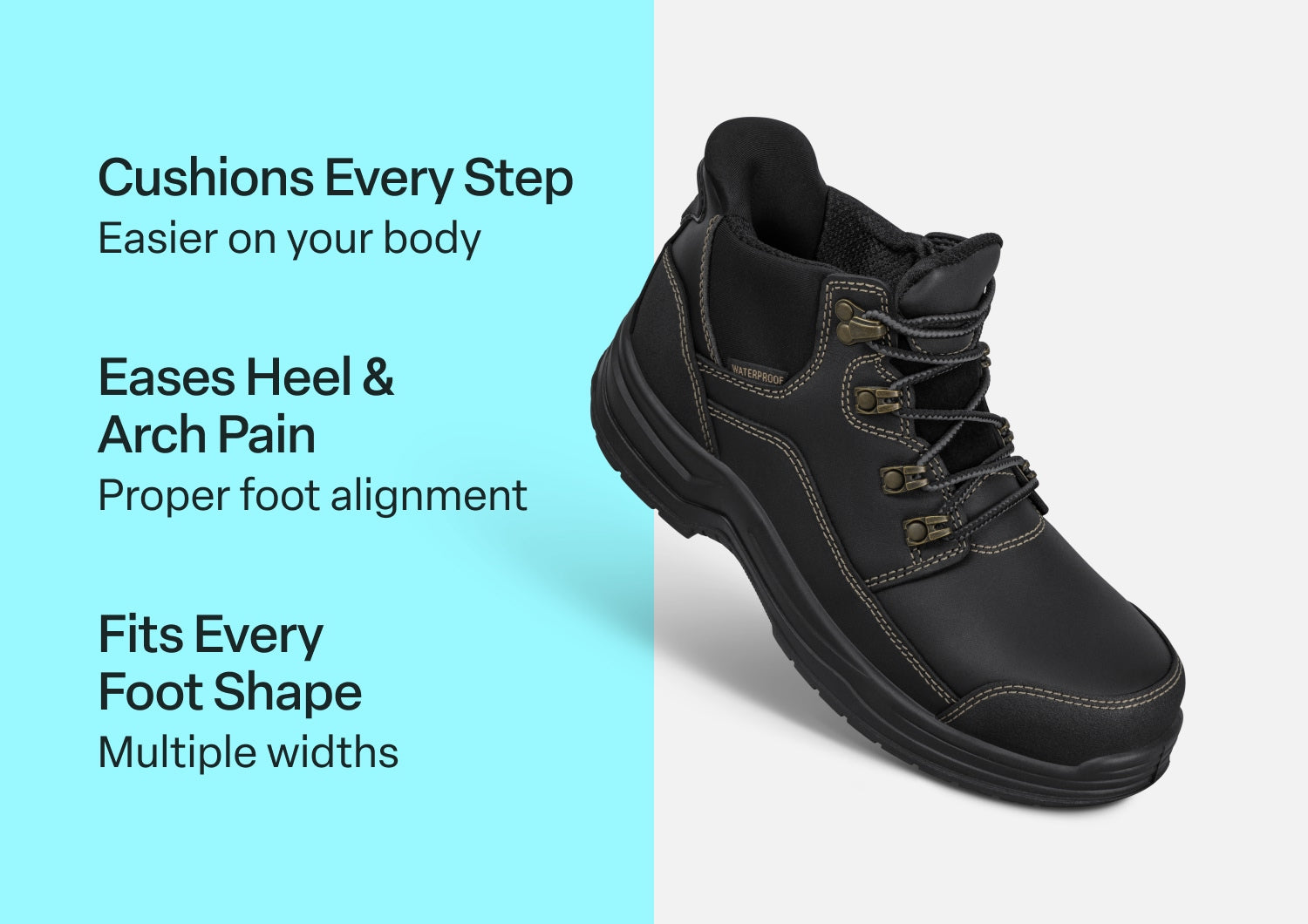 Quartz Hands-Free Work Boots - Black - Image 2