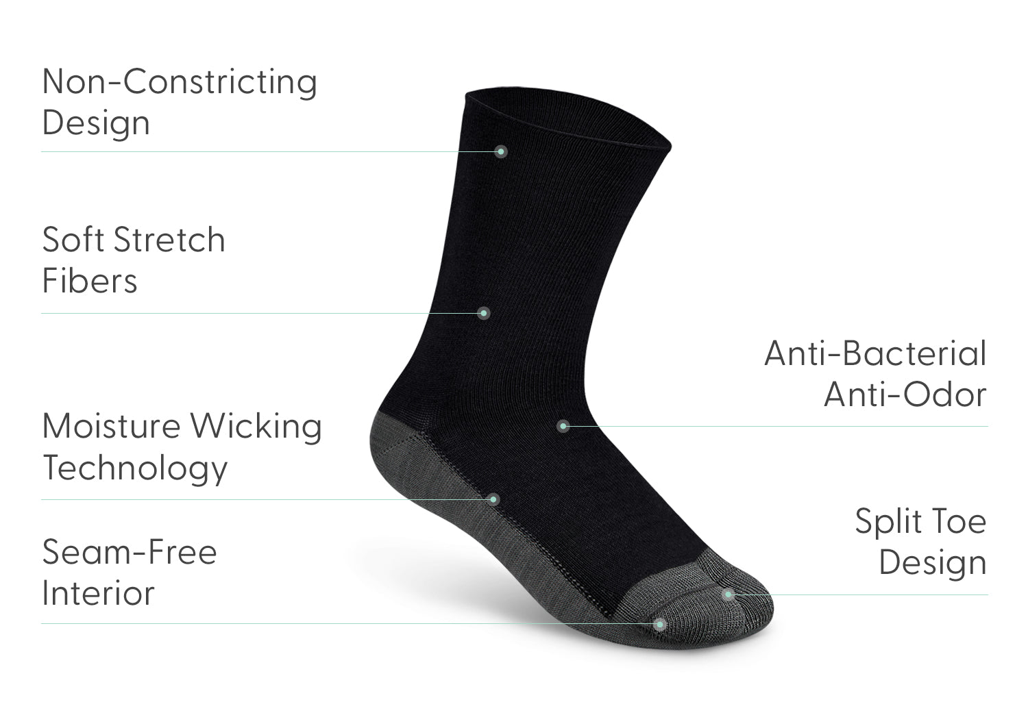 Bunion Relief Socks - Charcoal - Image 3