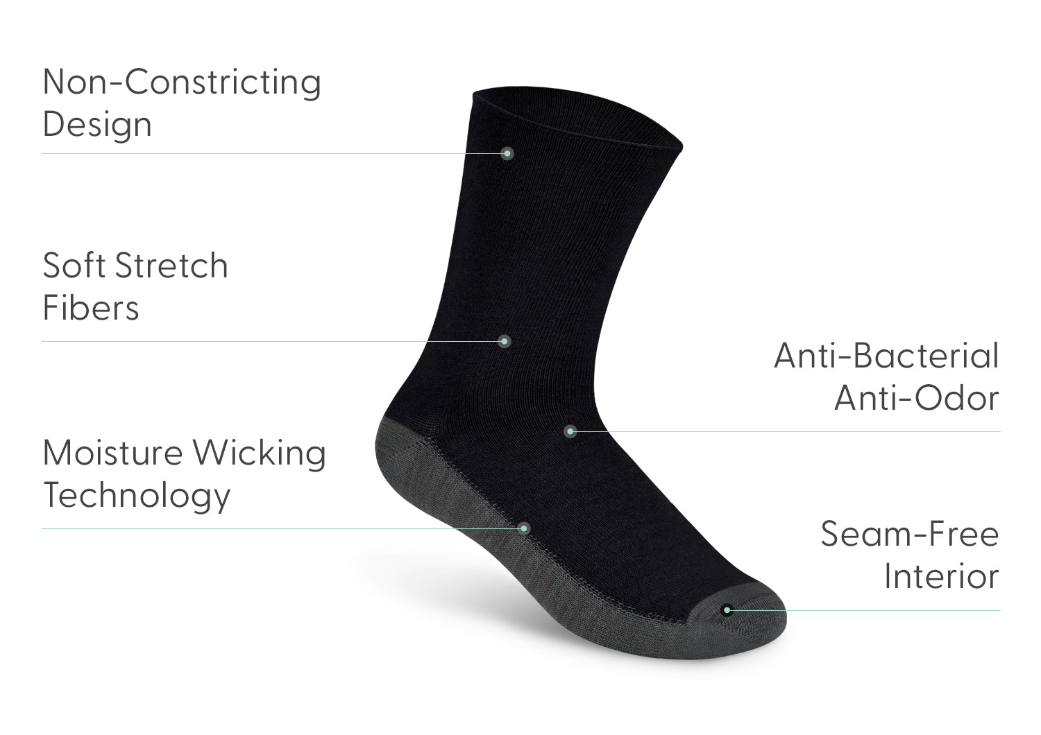 Casual/Dress Socks - Charcoal - Image 3