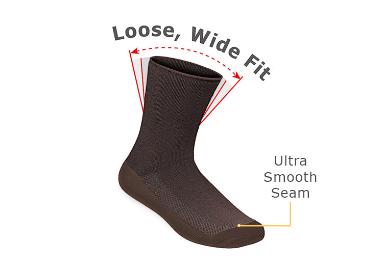 Extra Roomy Socks (Thick) - Dark Brown - Image 5